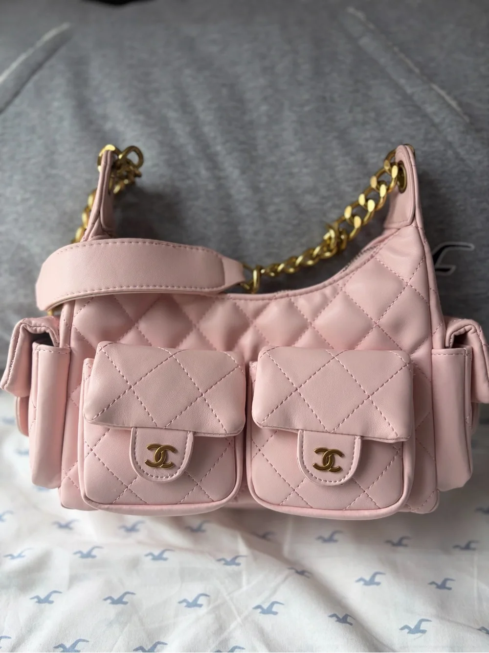 CC Pocket Hobo Blush Pink Shoulder Bag